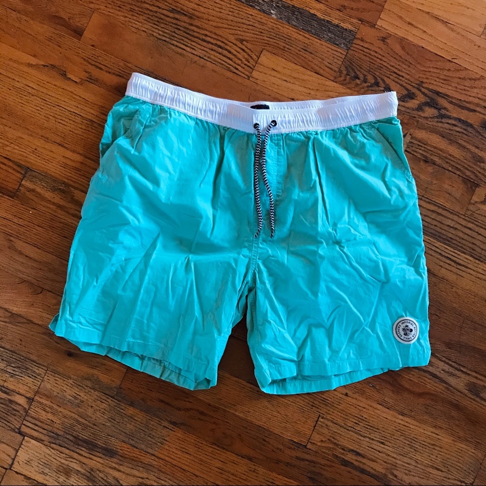 Turquoise Swim Trunks